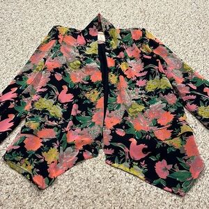 Cartonnier Floral Patchwork Blazer in Black, Pink, Green